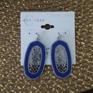 Blue/silver earrings